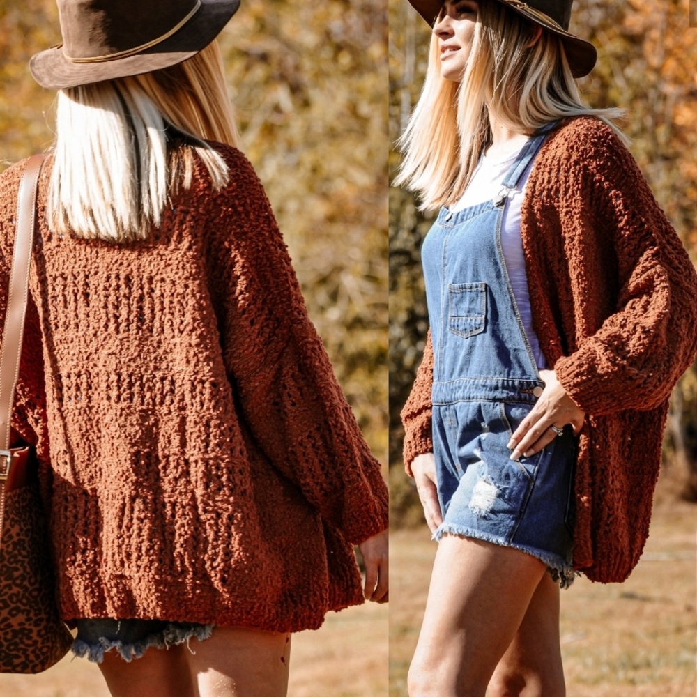 SOLD OUT 93884 Open Knit Cardigan - Picture 5 of 6